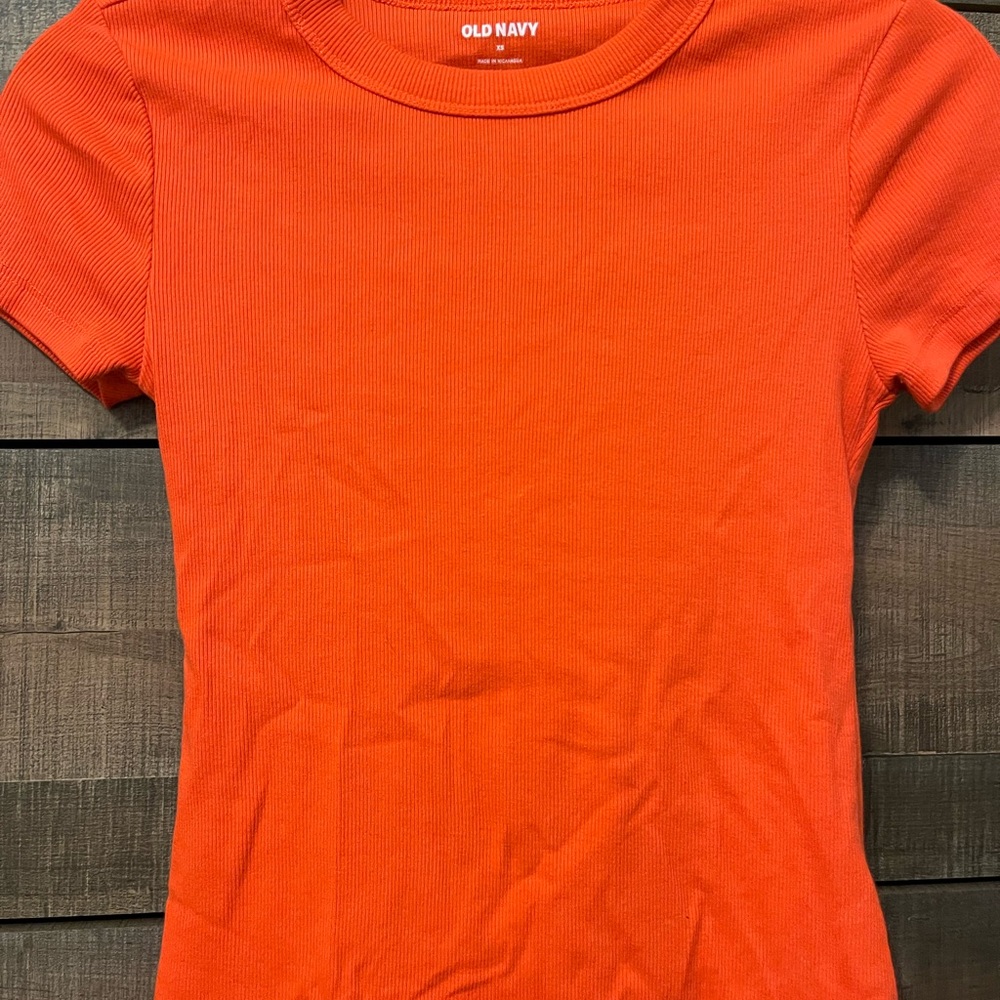 Old Navy Women's Bright Orange Tee